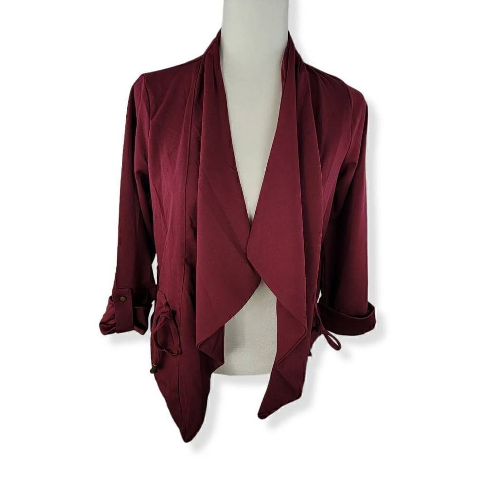Mine Drapped Open front Light Jacket Small